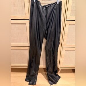 I.AM.GIA Black Faux Leather Women's Pants